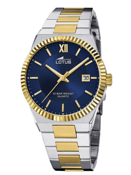 Lotus Watches Herrenuhr 40mm Batterie mit Silbe...