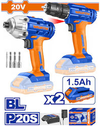 Wadfow WCK2016 Battery Powered Tool Set Drill Driver & Impact Screwdriver Wadfow WCK2016 Battery Powered Tool Set Drill Driver & Impact Screwdriver