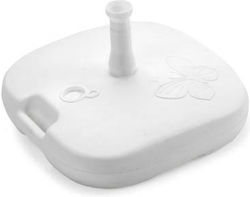 Progarden Βάση Ομπρέλας Πολυπροπυλένιου Λευκό 44x44x12cm
