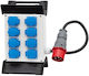 Elektrischer Sicherungskasten Wandmontage, Wasserdicht, 5 Reihen, 2 Elemente B344xH210xT95mm