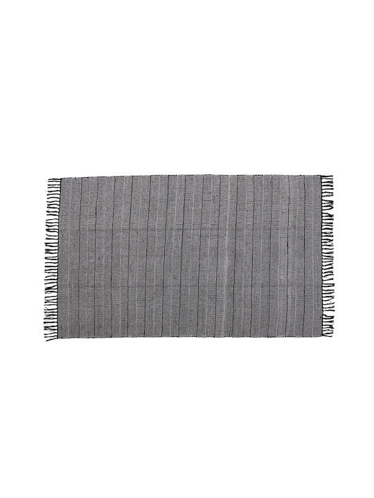 Nef-Nef Homeware Bianco Rug Rectangular Summer Cotton Black/White