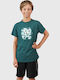 Kinder-T-Shirt Green
