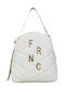 FRNC Γυναικεία Τσάντα Πλάτης Λευκή