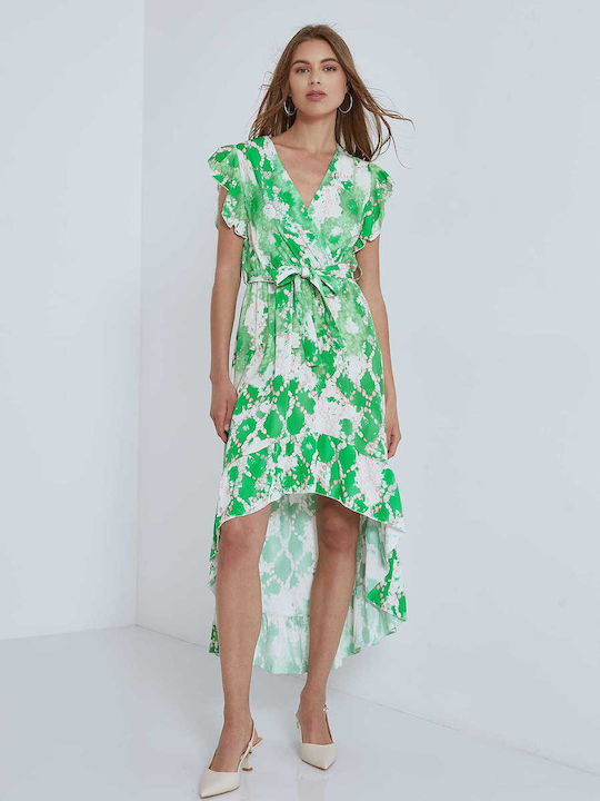 Celestino Midi Φόρεμα Κρουαζέ Πράσινο