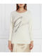 Guess Women's Long Sleeve Sweater Cream White