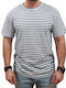 Jack & Jones T-shirt Bărbătesc cu Mânecă Scurtă Blue Horizon Stripe
