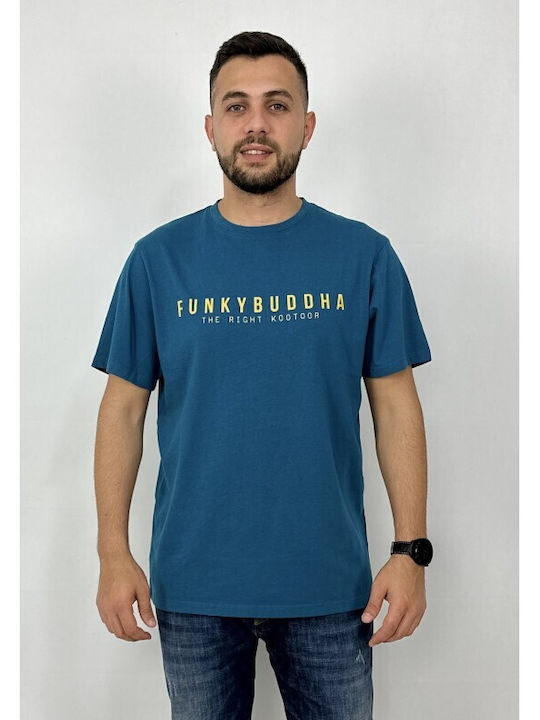 Funky Buddha Ανδρικό T-shirt Κοντομάνικο Deep Teal