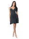 Guess W Sl Mini Kleid mit Rüschen Black