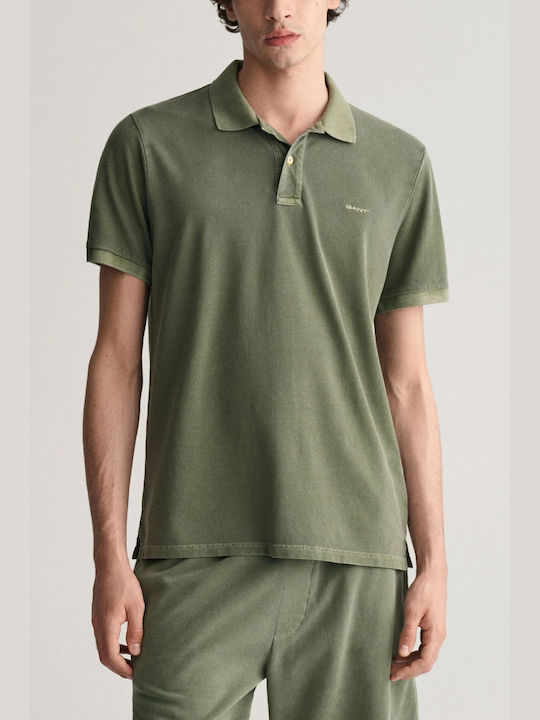 Gant Sunfaded Pique Men's Short Sleeve Blouse Polo Green