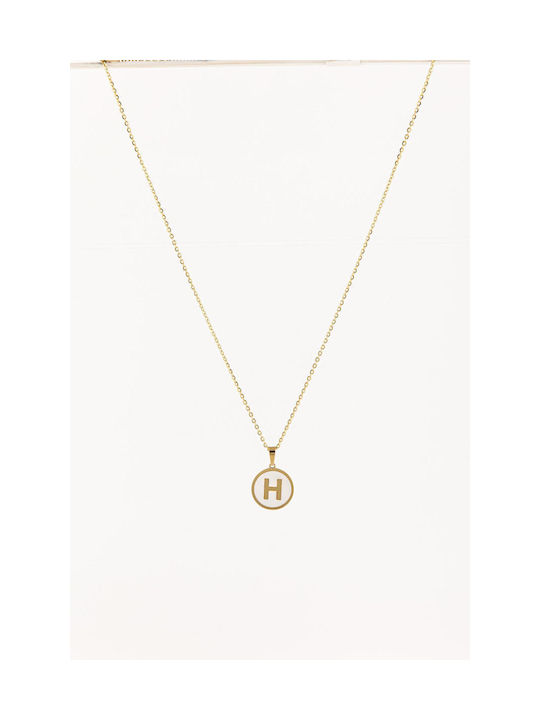 Stanstefan Necklace Pendant Monogram H Steel