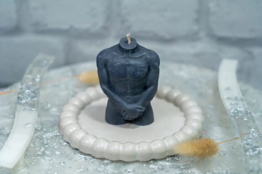 Lumânare Aromatică Din Soia Muscle Man Neagră