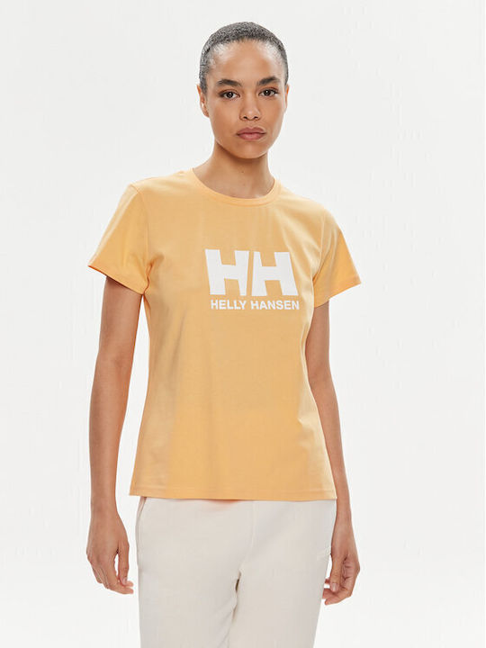 Helly Hansen Logo Γυναικείο T-shirt Πορτοκαλί