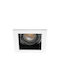 Kanlux Square Metallic Recessed Spot with Socket GU10 White 10x10cm. 1pcs