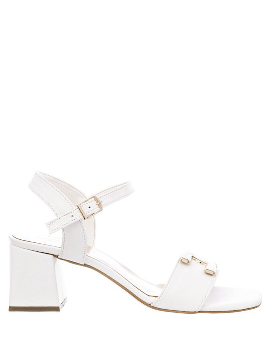 Mariella Fabiani Leder Damen Sandalen in Weiß Farbe