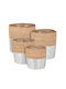 MSA Set dekorative Körbe mit Griffen Beige 19cm 4Stück