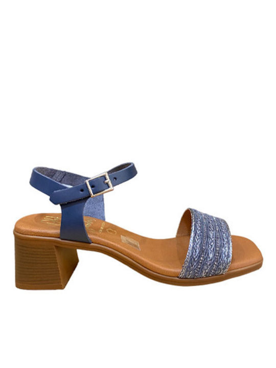 Oh My Sandals Leather Sandals Blue