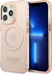 Guess Outline Translucent Back Cover Silicone Durable Gold (iPhone 13 Pro)