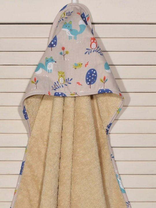 Baby Oliver Baby Bath Towel Hooded 75x75cm