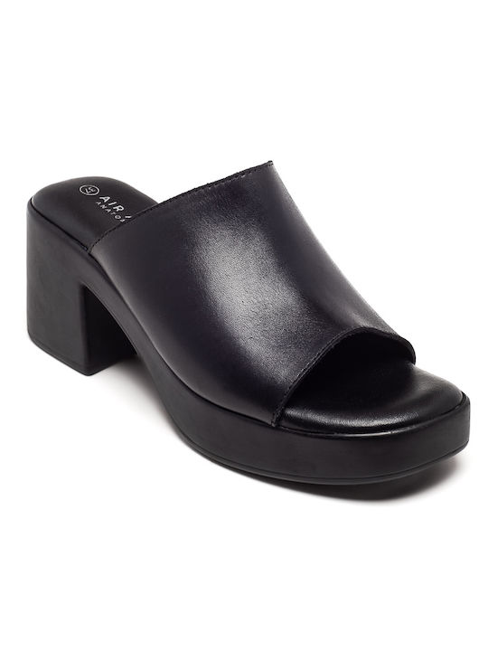 Air Anesis Mules mit Absatz in Schwarz Farbe