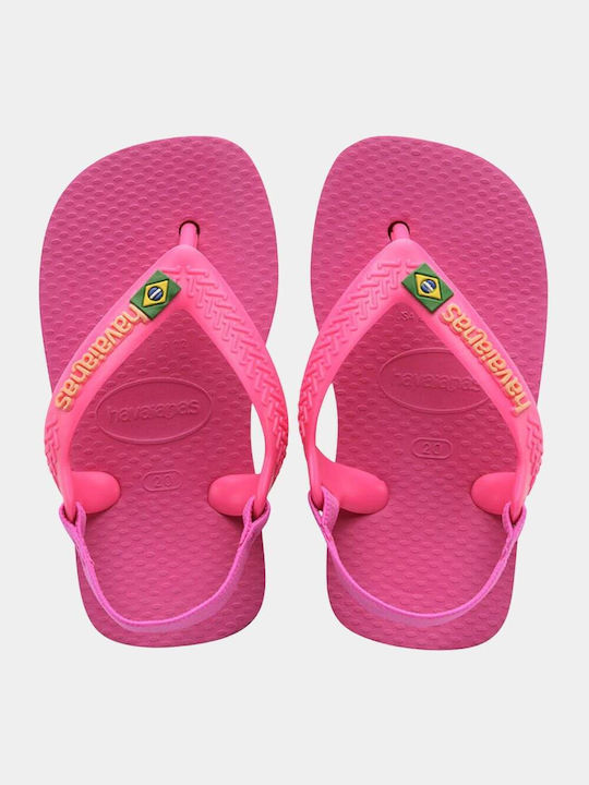 Havaianas Kinder Flip Flops Rosa Hav Baby Brasil Logo Ii