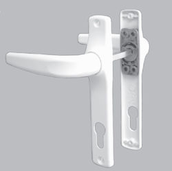 Hephaestus Front Door Lever Plate Black