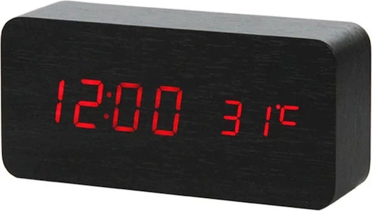 Edman Ceas De Masă Digital Led Metalic Roșu
