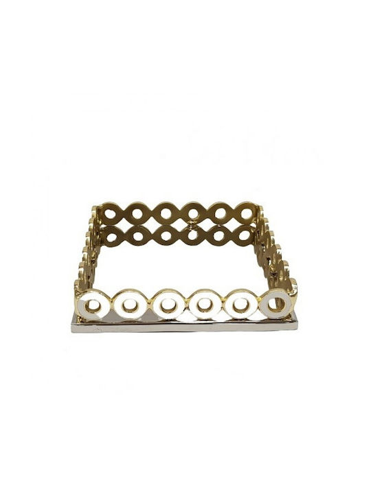 Capolavoro Χαρτοπετσετοθήκη Μεταλλική Ασημί 21x21cm 21.000.1216