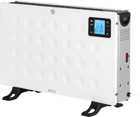 ECG Konvektorheizung Boden 2000W mit Elektronischem Thermostat 59x37.5cm Weiß