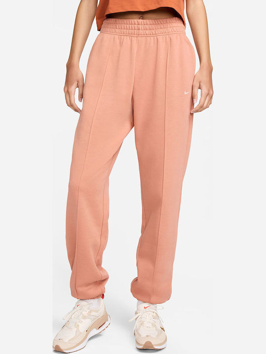 Nike Παντελόνι Φόρμας Fleece Καφέ