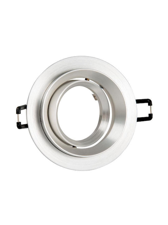 Goldlux Metallisch Rahmen für Spots Silber 9.2x9.2cm. 1Stück