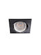 Kanlux Square Recessed Spot with Socket GU10 Black 8.3x8.3cm. 1pcs