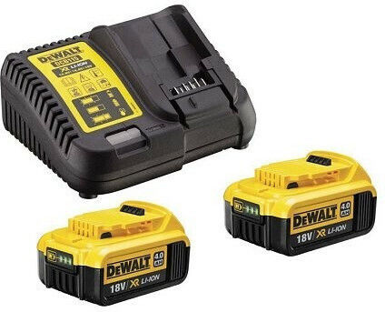 DEWALT Комплект 2 Батерии за Инструменти Литиеви 18V Капацитет 4Ах със Зарядно