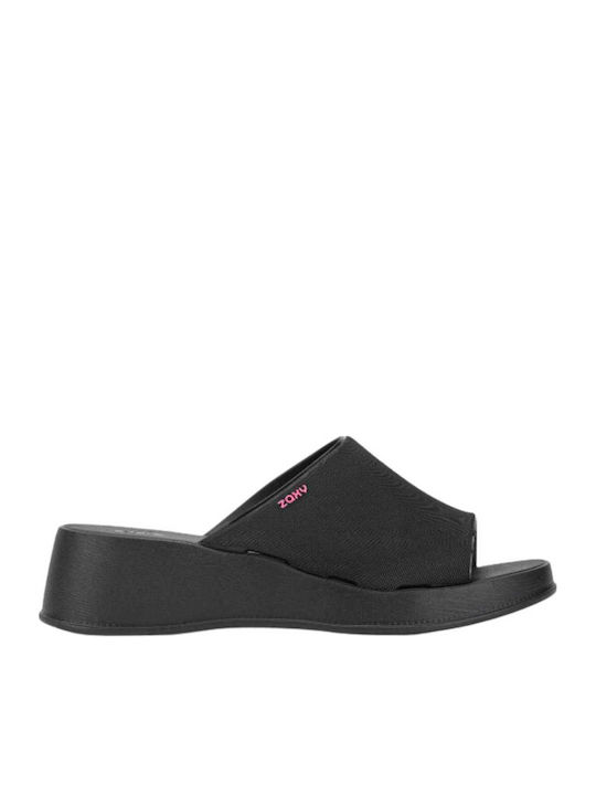 Sandale Casual Damă Flatforme Negre
