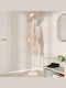 vidaXL Metallic Coat Rack White 29x29x176cm