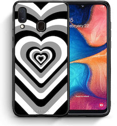 Schwarz Herzen Samsung Galaxy A30 Fall