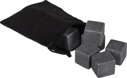 Out of the Blue Decorative Ice Cubes Stone with Storage Case 6 Pieces