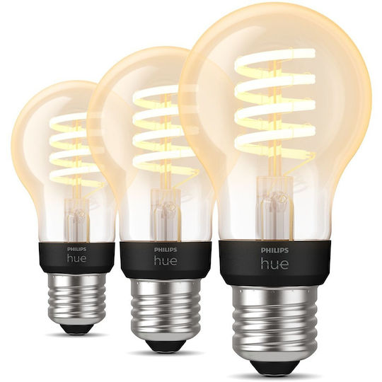 Philips Smart Bulbs LED 7W for Socket E27 and Shape A60 Adjustable White 550lm 3pcs