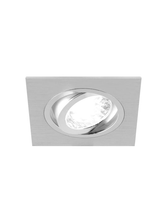 Struhm Platz Metallisch Einbau Spot mit Fassung GU10 Gray 1Stück