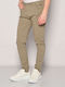 Men's Elastic Jeans Pants with Loose Fit Khaki