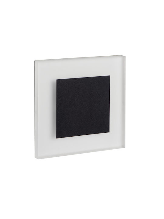 Kanlux Модерен Осветително тяло За стена с вграден LED Черен 6x7.5x6см.