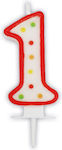 Birthday Candle Number "1" Multicolored 15663