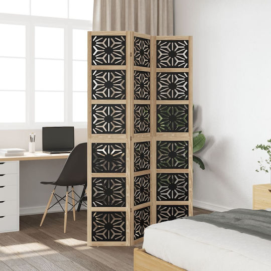 vidaXL Διακοσμητικό Παραβάν Ξύλινο με 3 Φύλλα 105x200cm