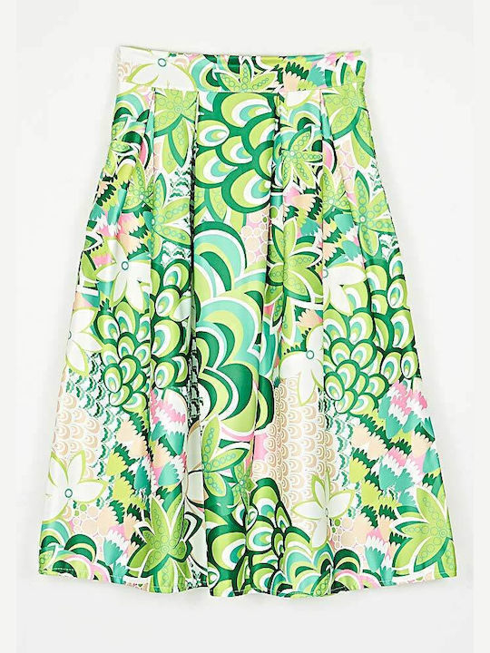Cuca Midi Skirt Cloche Green