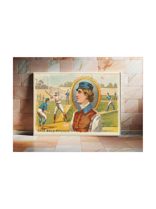 Baseball Pitcher From Games Gemälde auf Leinwand 115x170cm