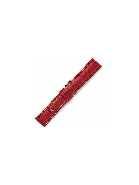 KOSTELO Leather Strap Red 24mm