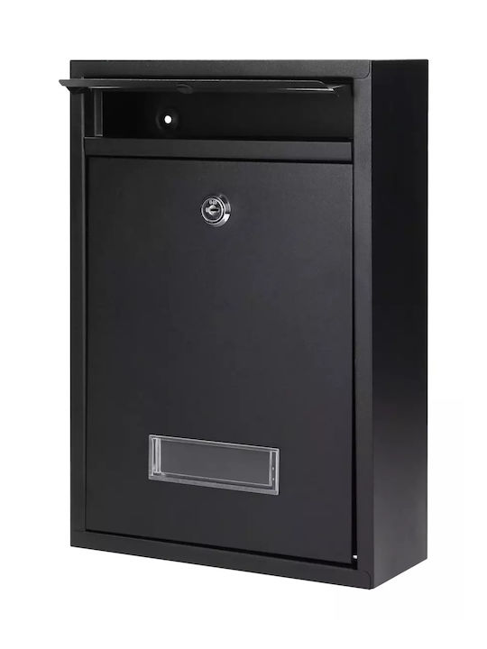 Virone Cutie Poștală pentru Exterior Metalic în Culoarea Negru 22x9x32cm