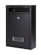 Virone Outdoor Mailbox Metallic in Black Color 22x9x32cm