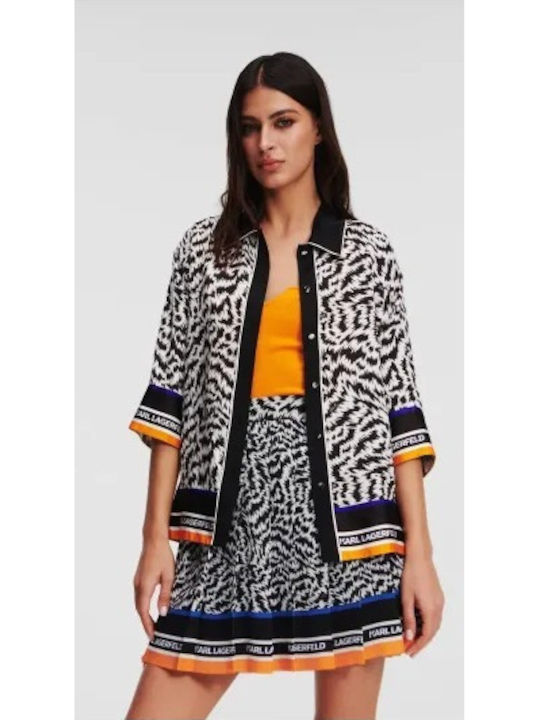 Women's Short Sleeve Shirt Zebra