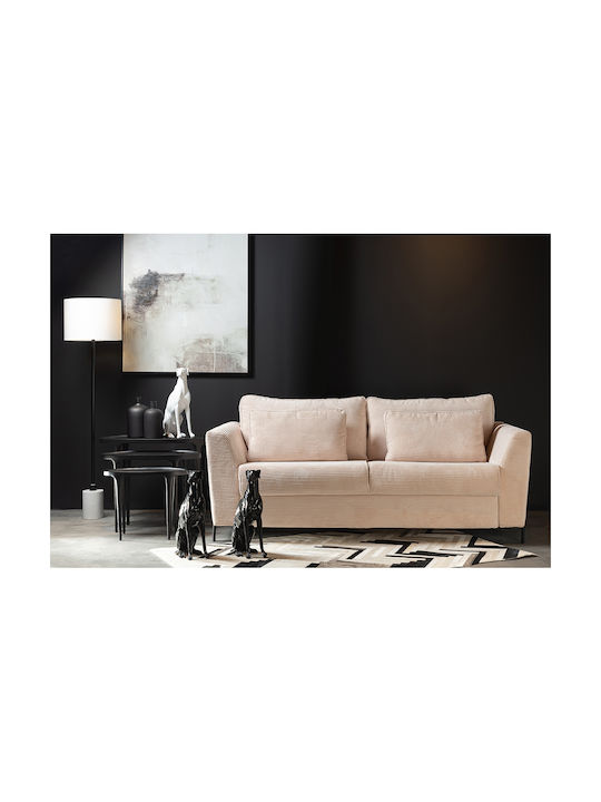 Cocoon Τριθέσιος Καναπές Κρεβάτι Beige 208x94x9...