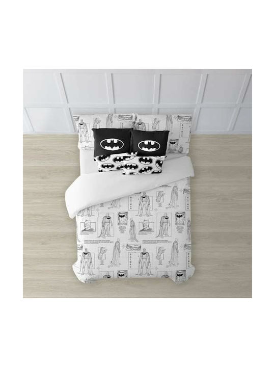 Batman Kids Duvet Cover Double Cotton White 200x200cm